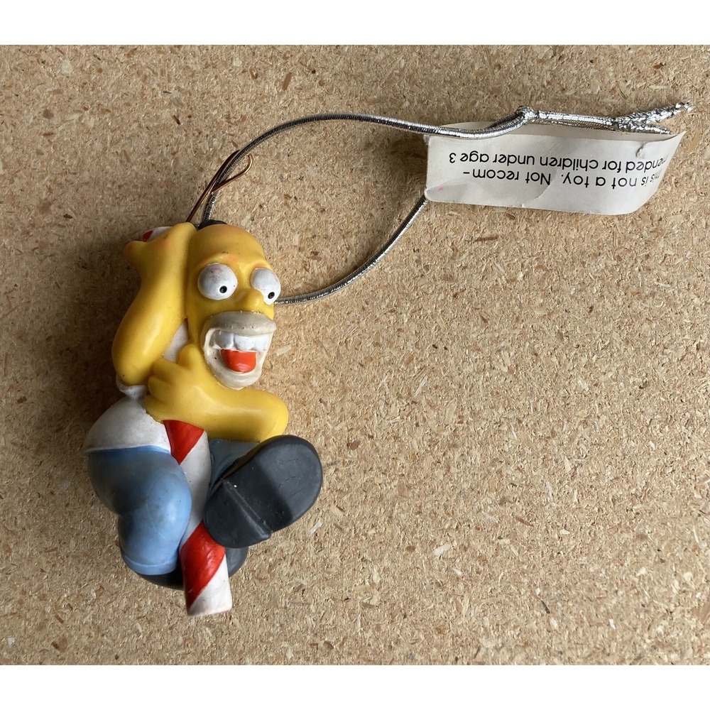 VTG 1990 Homer Simpson Xmas Christmas Ornament THE SIMPSONS